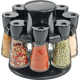 Küchenprofi Gewürzkarussell RONDO 8 Gläser, schwarz - 1 Stk