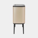 Brabantia Bo Touch Bin 36 L avec Seau - Champagne