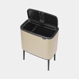 Bo Touch Bin 11 + 23 Litros con 2 compartimentos - Champagne