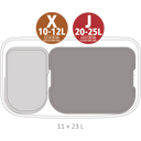 Bo Touch Bin 11 + 23 Litros con 2 compartimentos - White