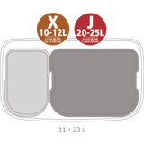 Bo Touch Bin 11 + 23 Liter met 2 Kunststof Inzetbakken