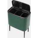 Bo Touch Bin 3x11 Litre with 3 Plastic Liners - Pine Green