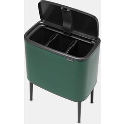 Bo Touch Bin 3x11 Litre with 3 Plastic Liners - Pine Green