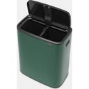 Bo Touch Bin 2 x 30 L with 2 Plastic Inserts - Pine Green