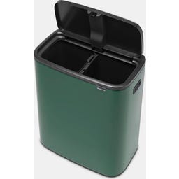 Bo Touch Bin 2 x 30 L with 2 Plastic Inserts - Pine Green