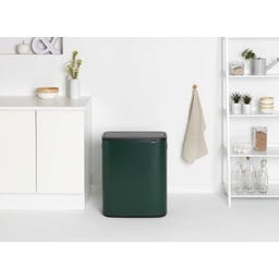 Bo Touch Bin 2 x 30 L with 2 Plastic Inserts - Pine Green
