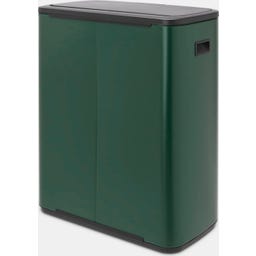 Bo Touch Bin 2 x 30 L with 2 Plastic Inserts - Pine Green