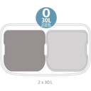 Bo Touch Bin 2 x 30 L con 2 Compartimentos de Plástico - Matt Steel Fingerprint Proof