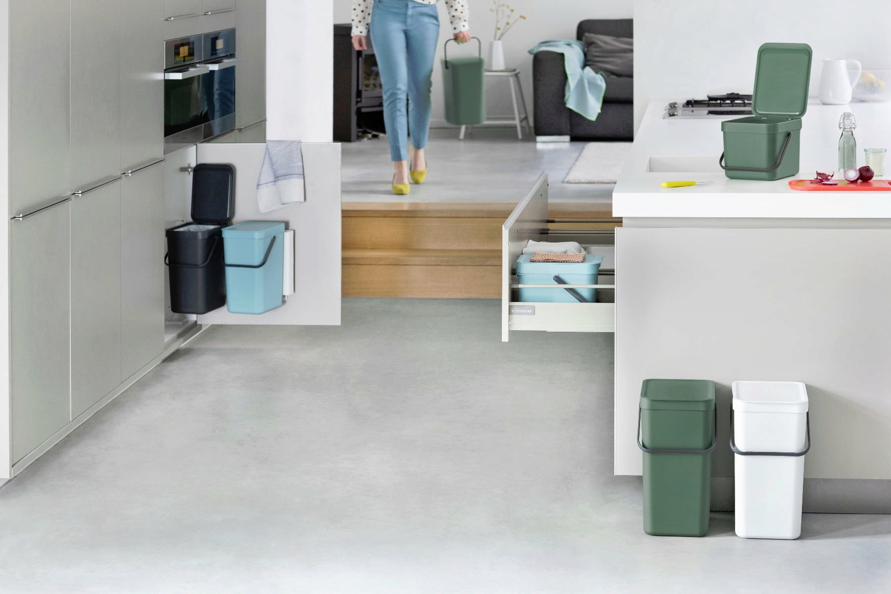 Brabantia Abfallbehälter Sort & Go 12 L - Fir Green