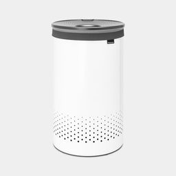 Brabantia Laundry Box with Plastic Lid - 60 Litres - White