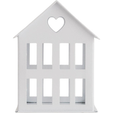 Eulenschnitt Metallhaus wei&szlig;