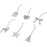 Christmas Tree Decorations, mixed 6 piece set