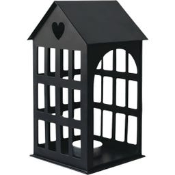 Eulenschnitt Maison en Métal Noire - moyenne (11,5 x 11,5 x 20 cm)