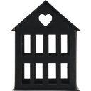 Eulenschnitt Casa de Metal - Negro - Mini (8 x 8 x 12 cm)