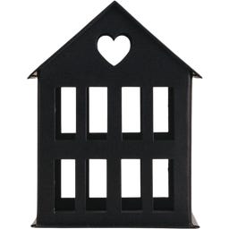 Eulenschnitt Maison en Métal Noire - mini (8 x 8 x 12 cm)
