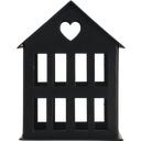 Eulenschnitt Zwart Metalen Huis - mini (8 x 8 x 12 cm)