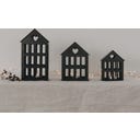 Eulenschnitt Metallhaus schwarz