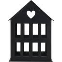 Eulenschnitt Metal House, black - Small (11.5 x 11.5 x 15.5 cm)