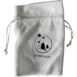 Samt- und Baumwollbeutel für Batteriefach - weiß