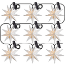 Ghirlanda con 9 Stelle a 9 Punte con Trasformatore e Timer Ø 11 cm - 1 pz.