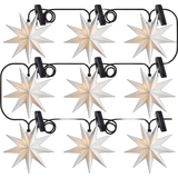 Ghirlanda con 9 Stelle a 9 Punte con Trasformatore e Timer Ø 11 cm