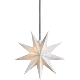 Fensterstern 9 Zacken mit Batteriefach & Timer ⌀ 15cm - weiß