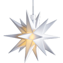 Stella Midi a 18 Punte con Vano Batterie e Timer Ø 16 cm, Bianco