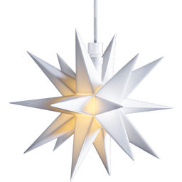 Stella Midi a 18 Punte con Vano Batterie e Timer Ø 16 cm, Bianco - 1 pz.