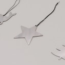 Eulenschnitt Weihnachtsbaum Anhänger Mix - 6er Set - silber