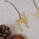 Eulenschnitt Weihnachtsbaum Anhänger Mix - 6er Set - gold