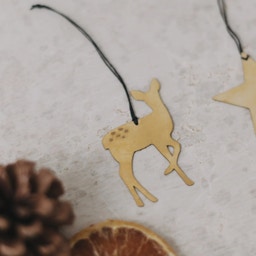 Eulenschnitt Weihnachtsbaum Anhänger Mix - 6er Set - gold