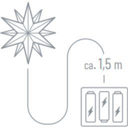 Stellina Baby a 18 Punte con Vano Batterie e Timer Ø 8 cm