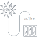 Stella Midi a 18 Punte con Vano Batterie e Timer Ø 16 cm, Bianco