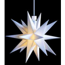 Stella Midi a 18 Punte con Vano Batterie e Timer Ø 16 cm, Bianco