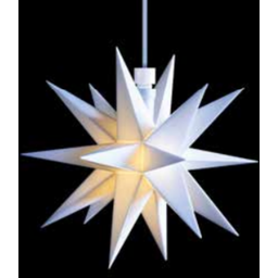 Stella Midi a 18 Punte con Vano Batterie e Timer Ø 16 cm, Bianco