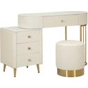Schminktisch Kombination Sharon White mit Hocker - 1 Stk