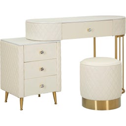 Schminktisch Kombination Sharon White mit Hocker - 1 Stk