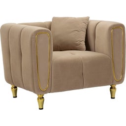 Mauro Ferretti Sessel Alma Grau mit Kissen - 1 Stk