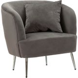 Mauro Ferretti Sessel silberfarben mit Kissen