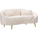 Mauro Ferretti 2-Sitzer-Sofa Oslo mit Kissen, Creme - 1 Stk