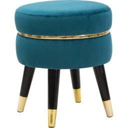 Mauro Ferretti Hocker Paris Türkis/Gold - 1 Stk