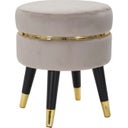 Mauro Ferretti Hocker Paris Grau/Gold - 1 Stk