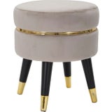 Mauro Ferretti Hocker Paris Grau/Gold