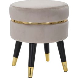 Mauro Ferretti Hocker Paris Grau/Gold - 1 Stk