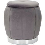 Mauro Ferretti Pouf mit Stauraum Paris Grau / Silber