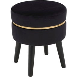 Mauro Ferretti Hocker Paris Schwarz - 1 Stk