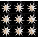 Ghirlanda con 9 Stelle a 9 Punte con Trasformatore e Timer Ø 11 cm