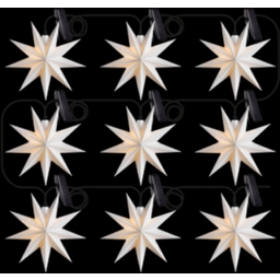 Ghirlanda con 9 Stelle a 9 Punte con Trasformatore e Timer Ø 11 cm