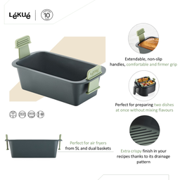Lékué Rechteckiger Korb für Heißluftfritteuse