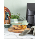 Lékué Runder Glaskorb für Heißluftfritteuse